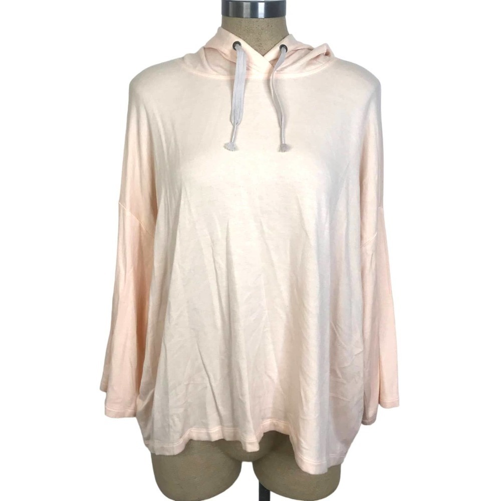 Lou & Grey Peach Soft Rayon Hooded Sweatshirt/Loungewear Top SZ XL‎